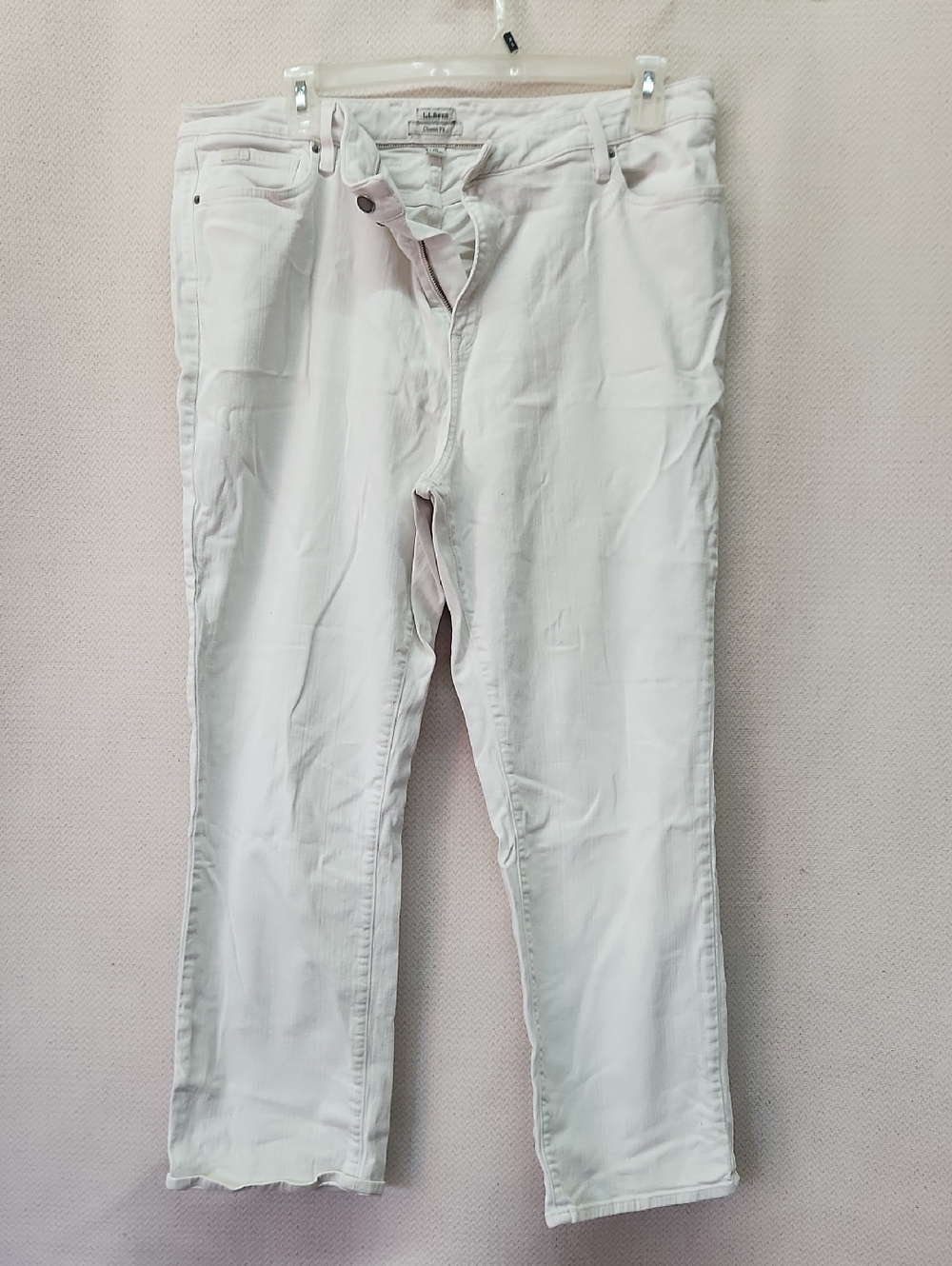 L.L. Bean Straight Leg Jeans in White